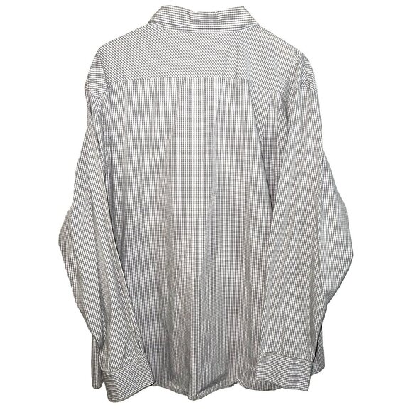 Sonoma Life+Style Mens XXL Button-Up Shirt 100% Cotton Brown White Checkered - Picture 2 of 3